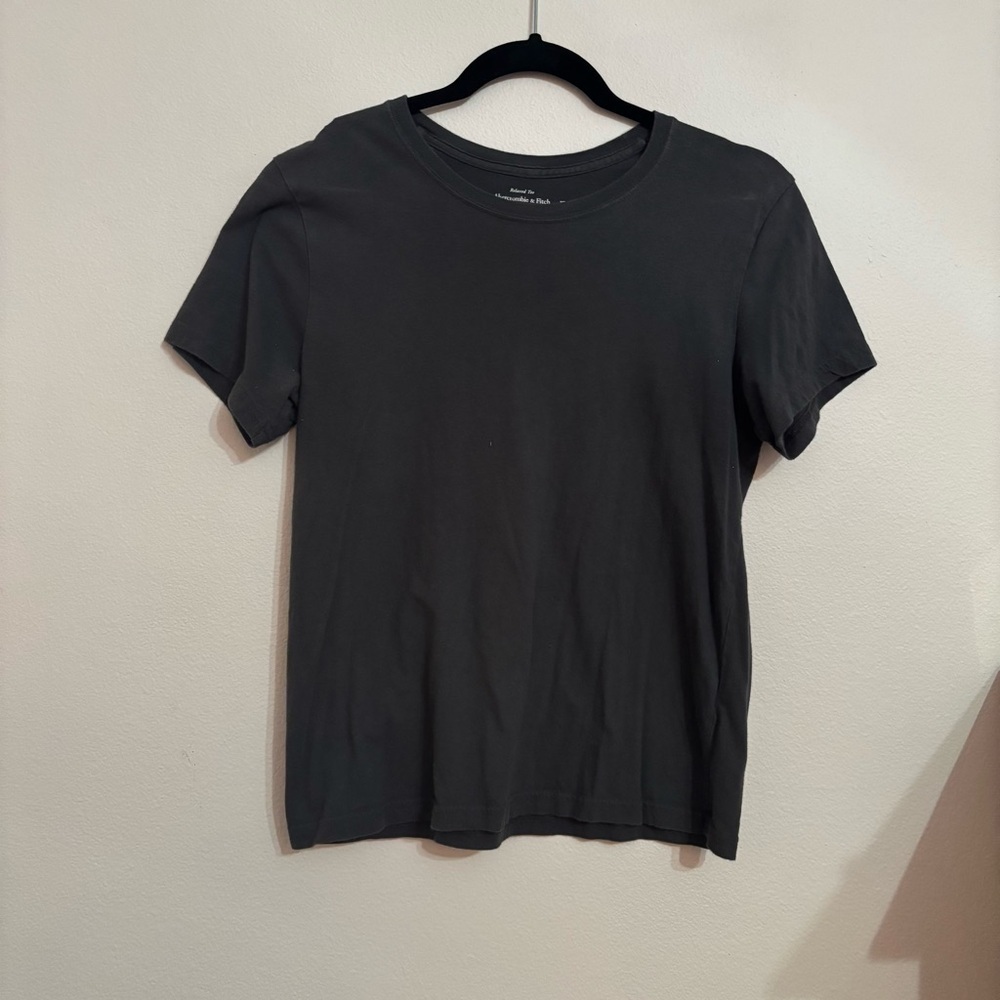 Abercrombie & Fitch Soft Collection Relaxed Tee Charcoal Gray XS